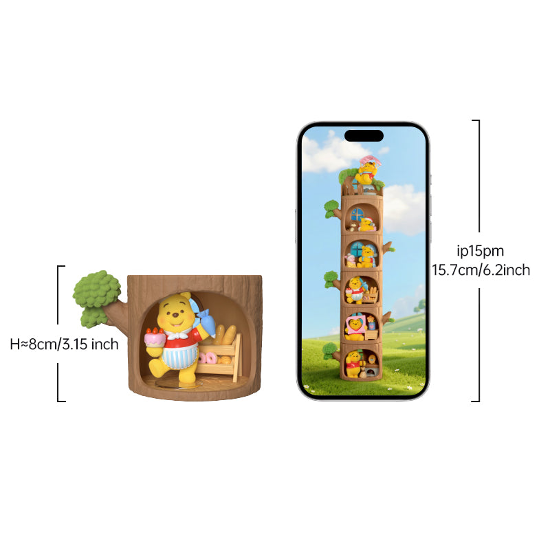 Winnie the Pooh Hundred Acre Wood Tree House Series Blind Box size 1