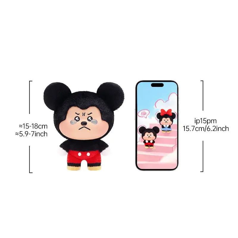 ディズニー ミッキー & ミニープーティシリーズ ぬいぐるみチャーム ブラインドボックス size 1