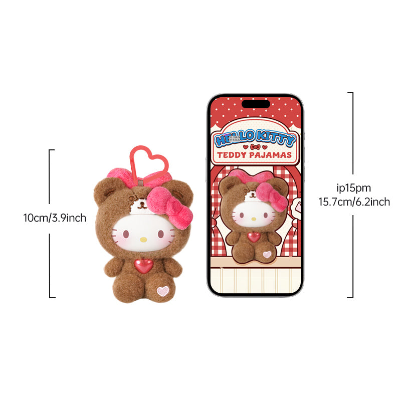HELLO KITTY Pigiama di peluche Portachiavi in ​​peluche Serie Scatola cieca size 1